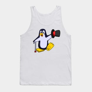 Penguin as Gentleman with Hat & Walking stick Tank Top